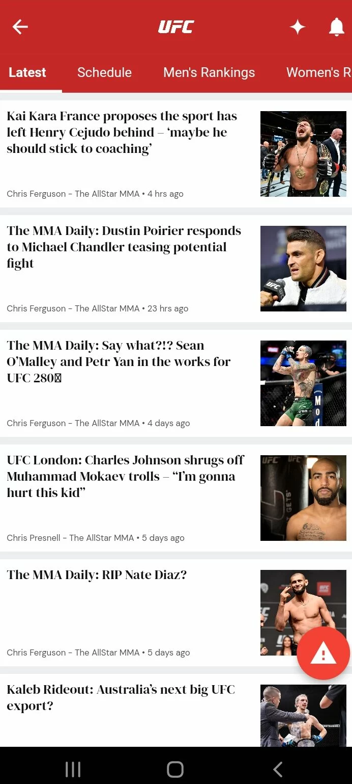 Best mma app - latest news