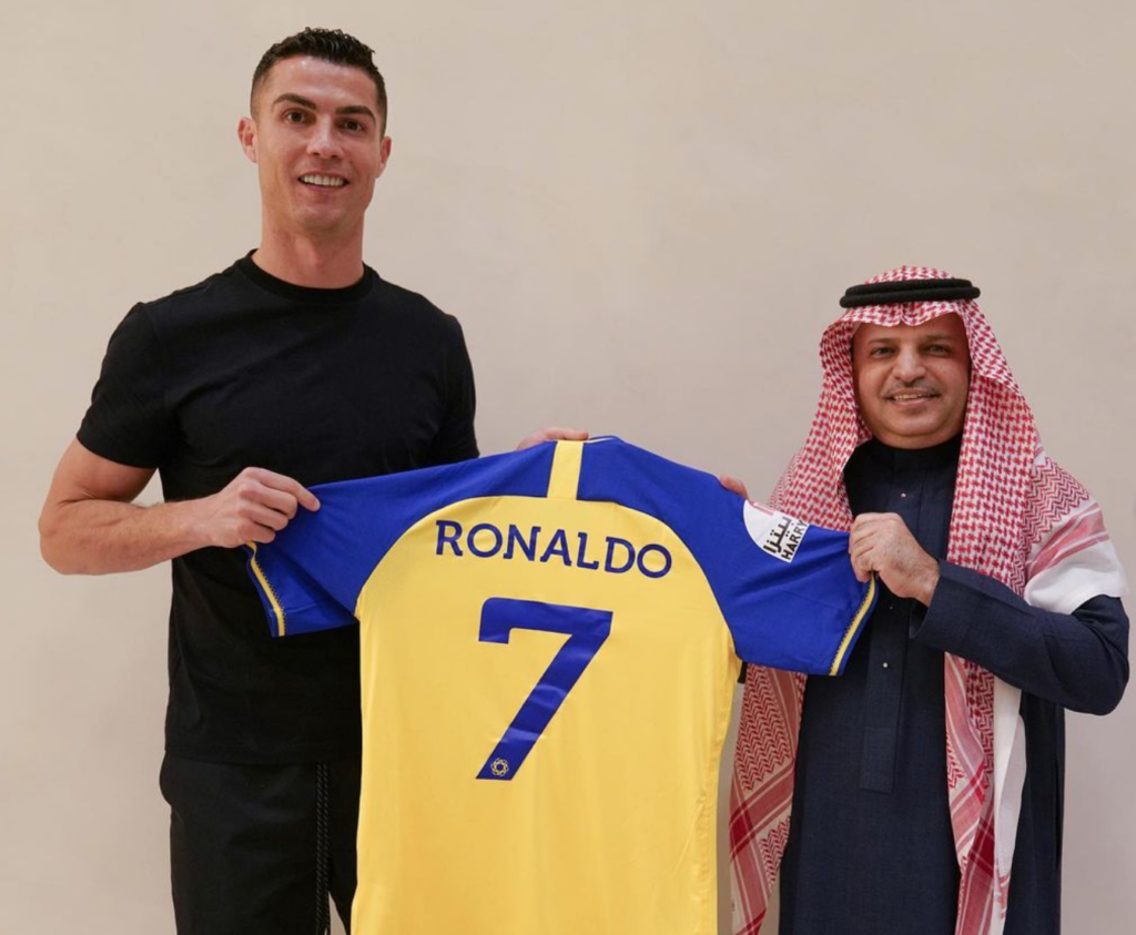 CR7 Official Al-Nassr Home Jersey, Ronaldo Al-Nassr FC Custom Jersey - BTF  Store